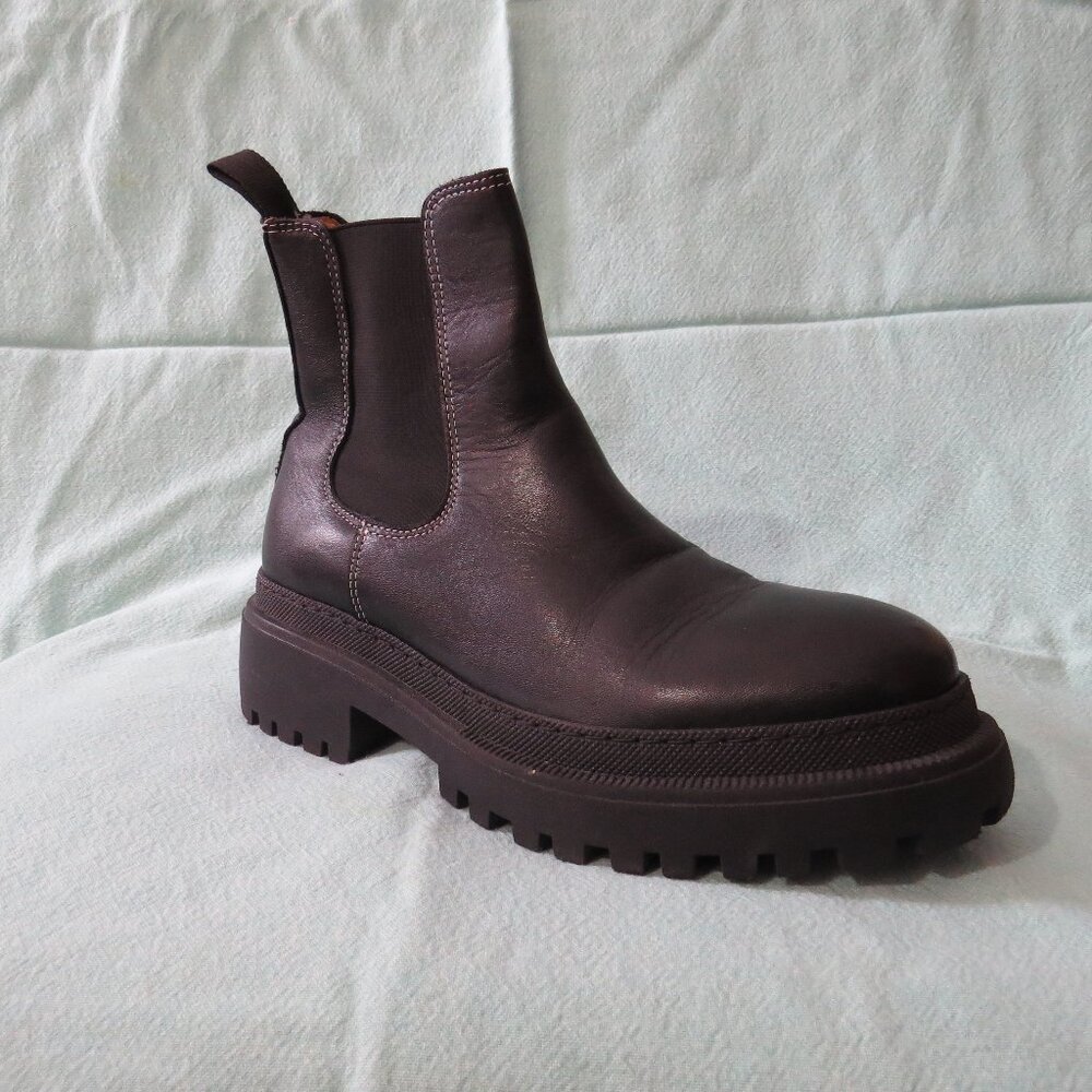 Chunky Chelsea Ankle Boot - Dark Brown